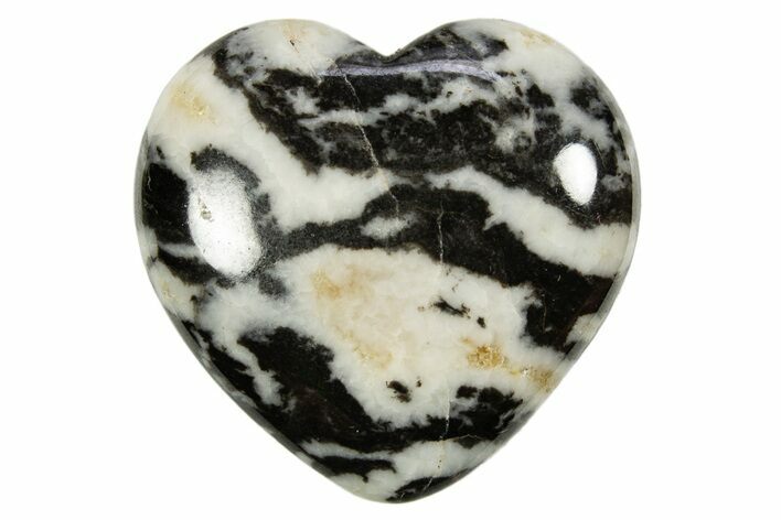 1.65" Polished Zebra Marble Hearts - Utah - Photo 1